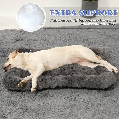 Washable Dog Crate Bed Cushion - Medium Size Dogs, 30 INCH Crate Pad